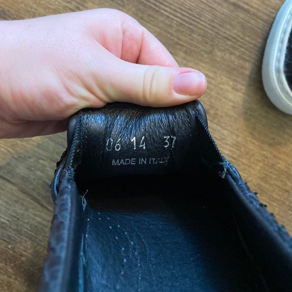 Black python slip on sneakers - Picture 3 of 5